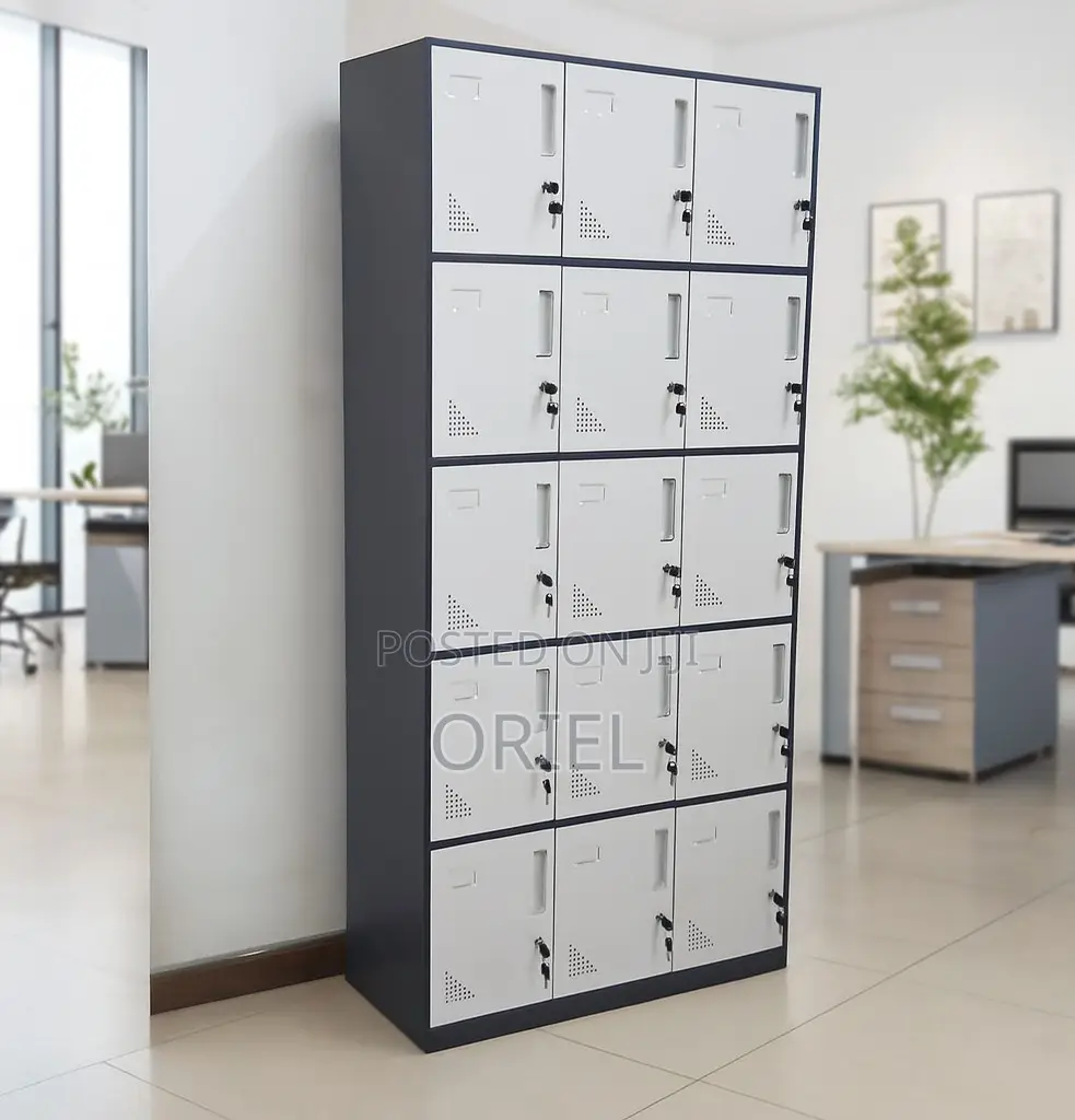 Office Cabinet : Secure 15-Locker Office Cabinet