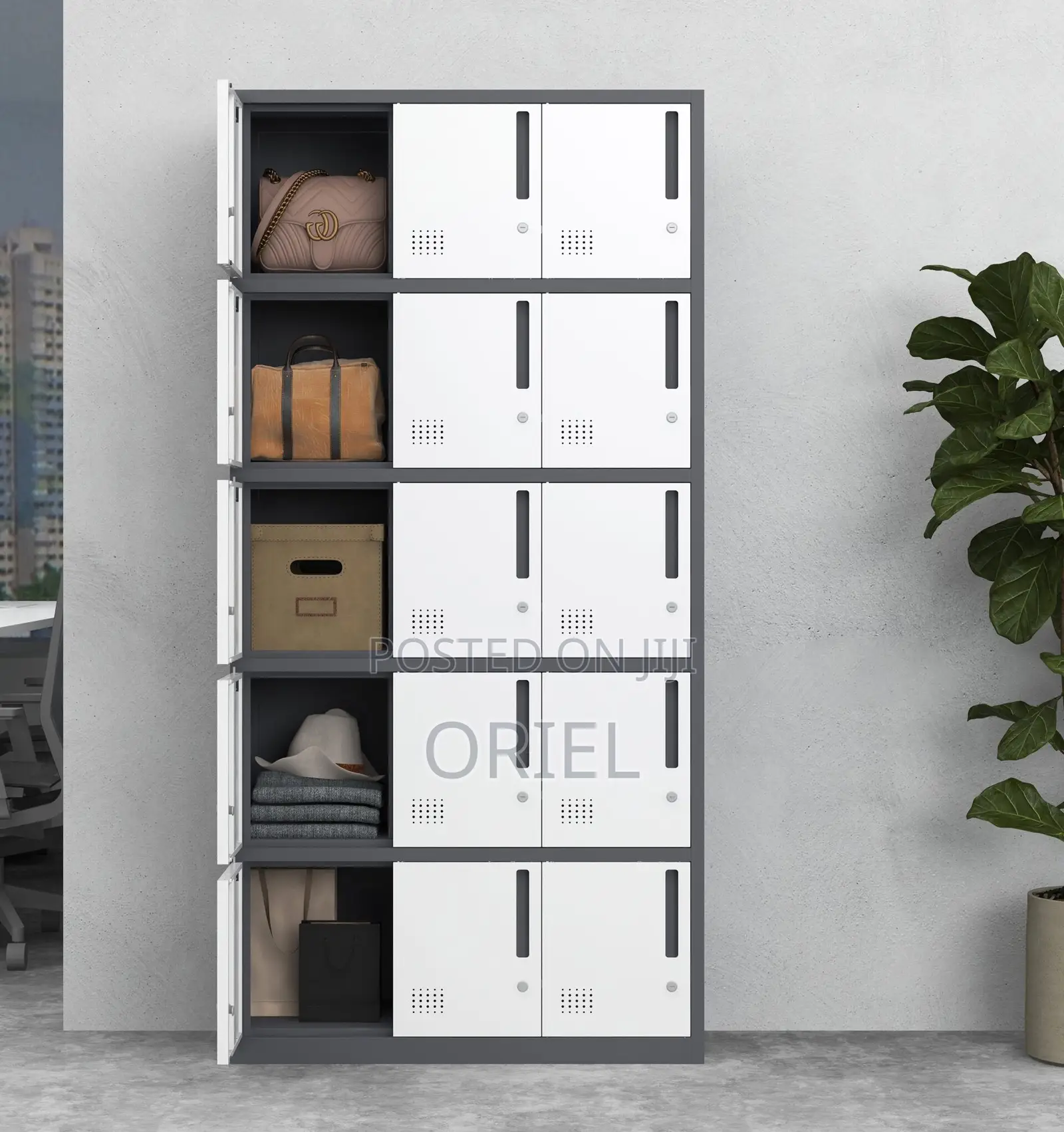 Office Cabinet : Secure 15-Locker Office Cabinet