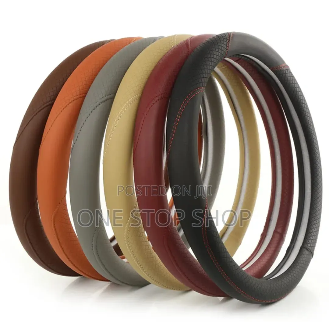 Leather Colored Steer Cover Universal Fit Textured Wavy Stitched Pattn