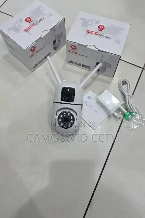 Hd Dual Lens Security Camera With Antenna – V380 Pro, Type-C Power
