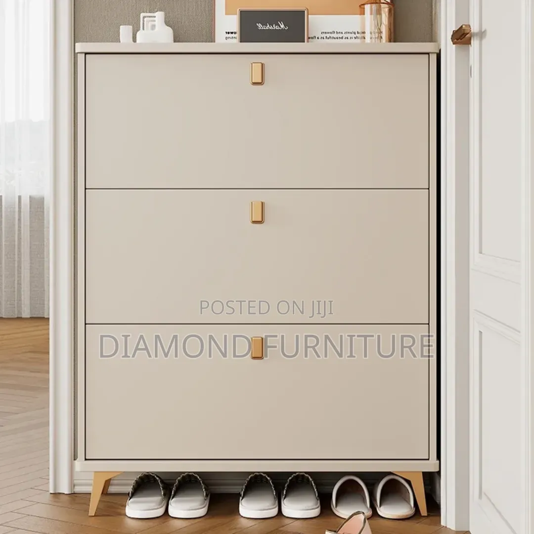 Modern Flip Shoe Cabinet 3 Tier | 8 Shoe Rack Organizer 90cm
