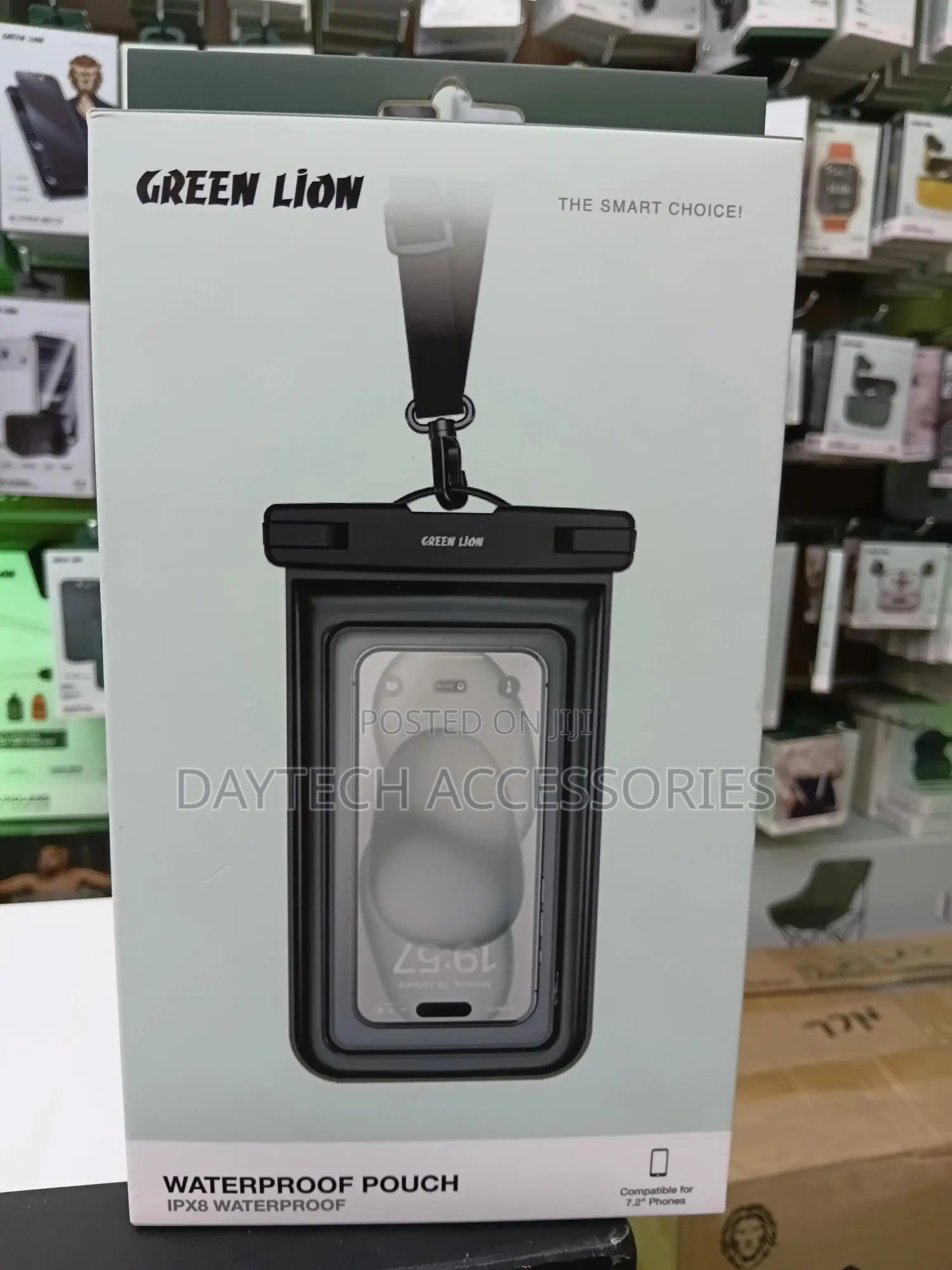 Green Lion Waterproof Pouch for Smartphones Up to 7.2 Inches.