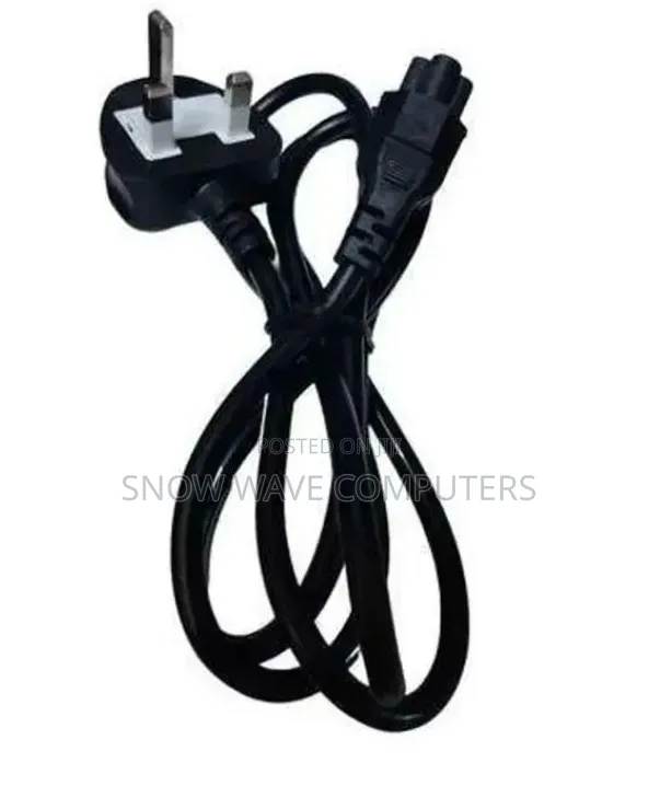 Laptop Power Fused Flower Cable - 3 Pin Plug White High-Quality