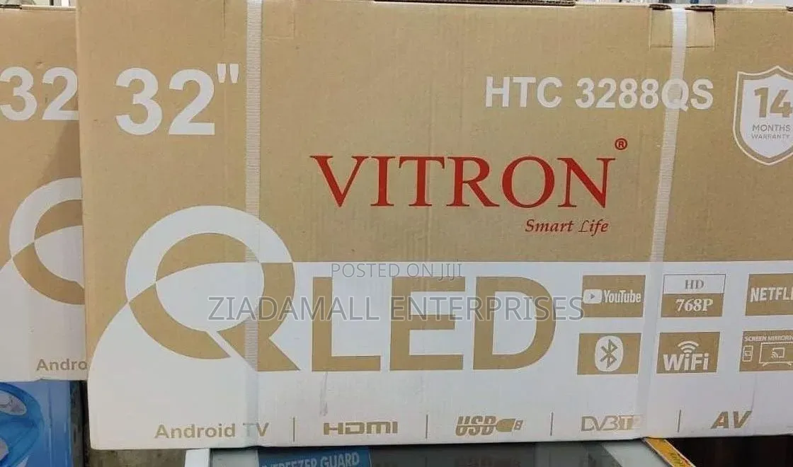 *Vitron 32" Qled Smart Android Frameless With Bluetooth