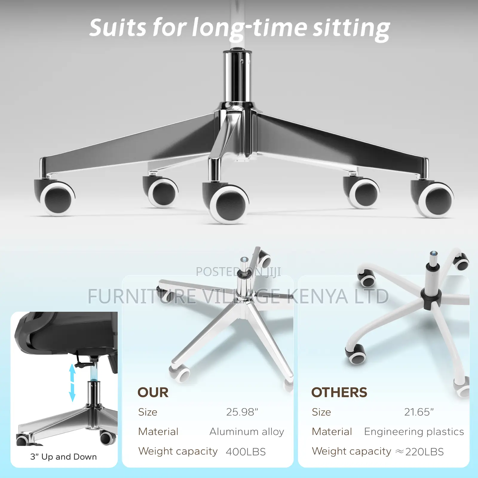 Height Adjustable Ergonomic Mesh Desk Chair