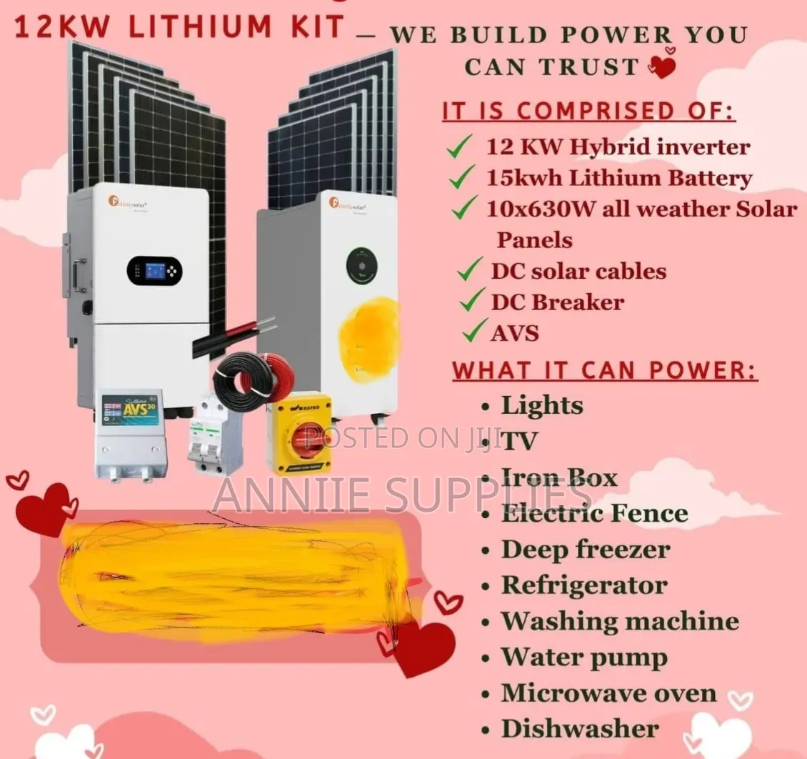 12 KWH Lithium Solar System Kit