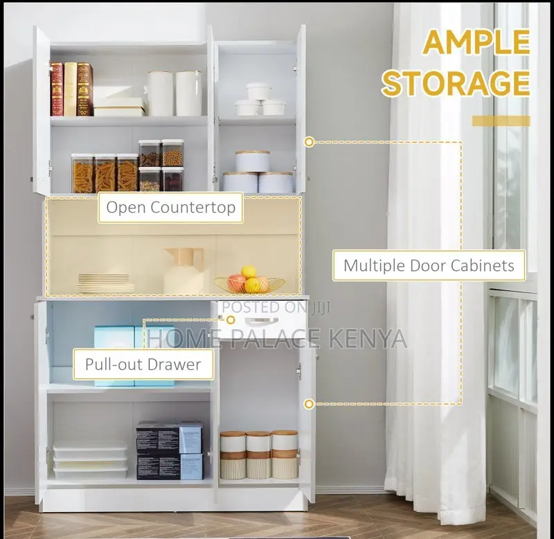Kitchen Cabinet: High Capacity Freestanding Kitchen Cabinet