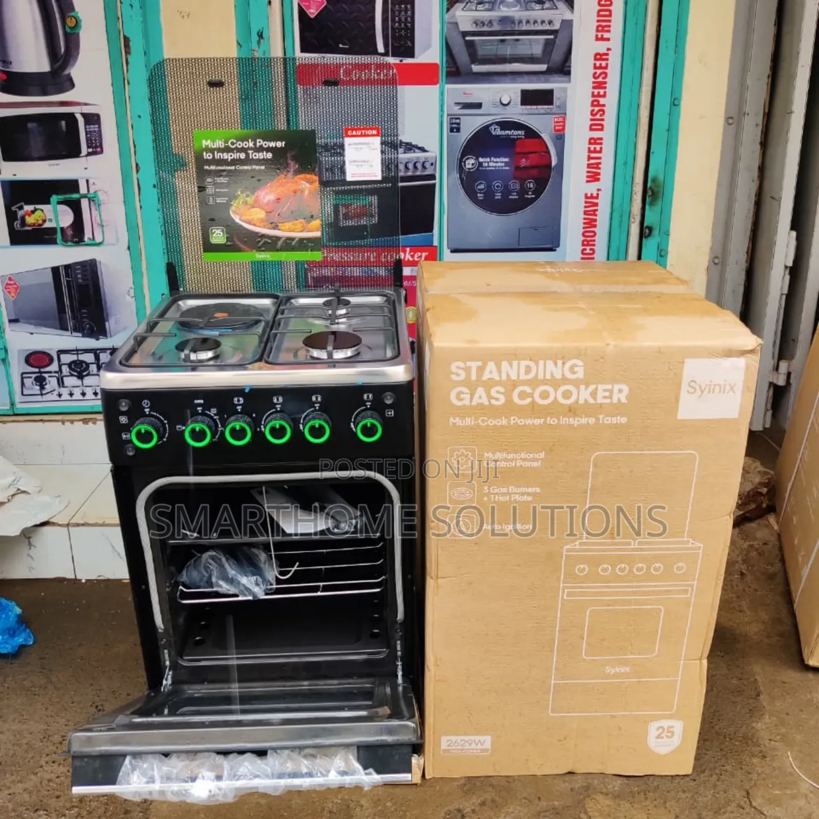 Syinix Cooker 50 by 55, 3+1 Jet Burner, Auto Ignition