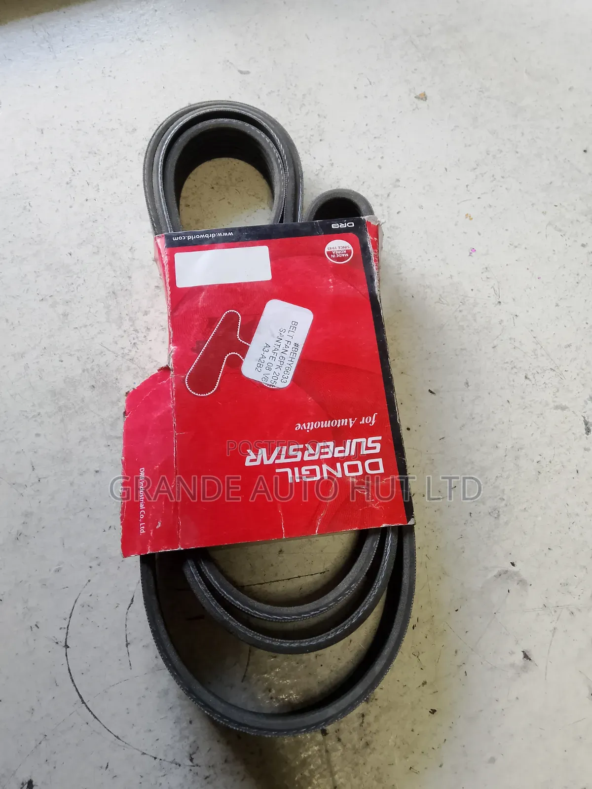 Fan Belt 6pk 2050 Hyundai Santa Fe 2008 V6 (Dongil Brand)