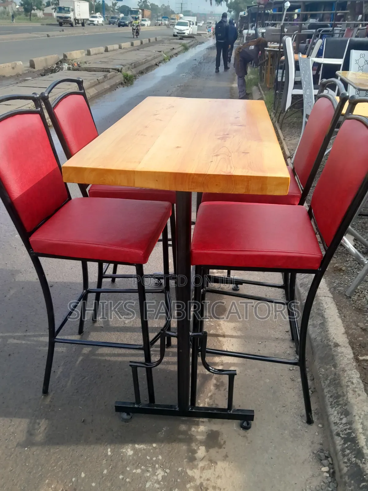 Wooden High Tables and Stools