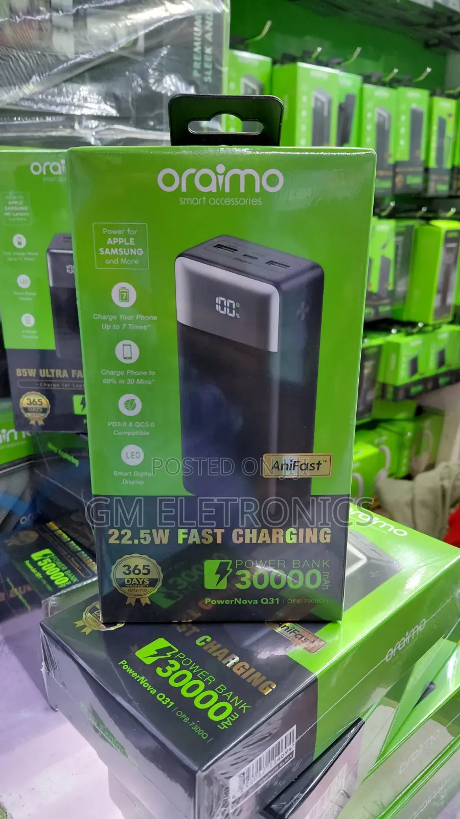 Oraimo 22.5w Powernova Q31(Opb-7300q) Power Bank.