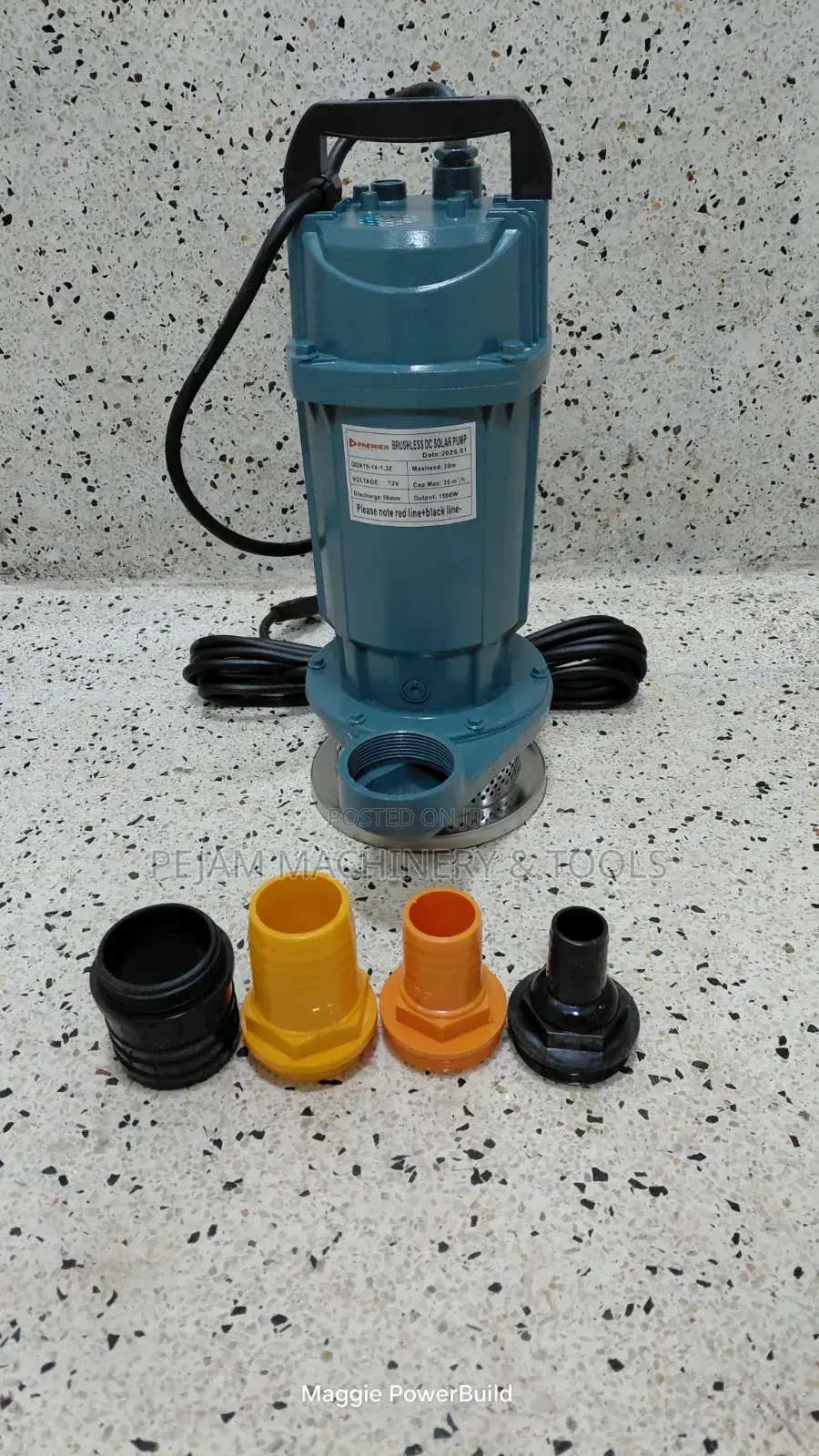 Premier 2" 1100w Dc Submersible Water Pump 72v 35m3/Hr