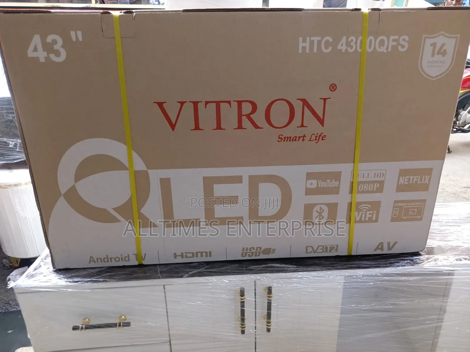 Vitron Tv 43 Inch Qled ( Netflix Youtube Bluetooth)