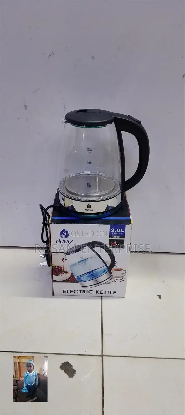 Nunix 2.0l Glass Kettle