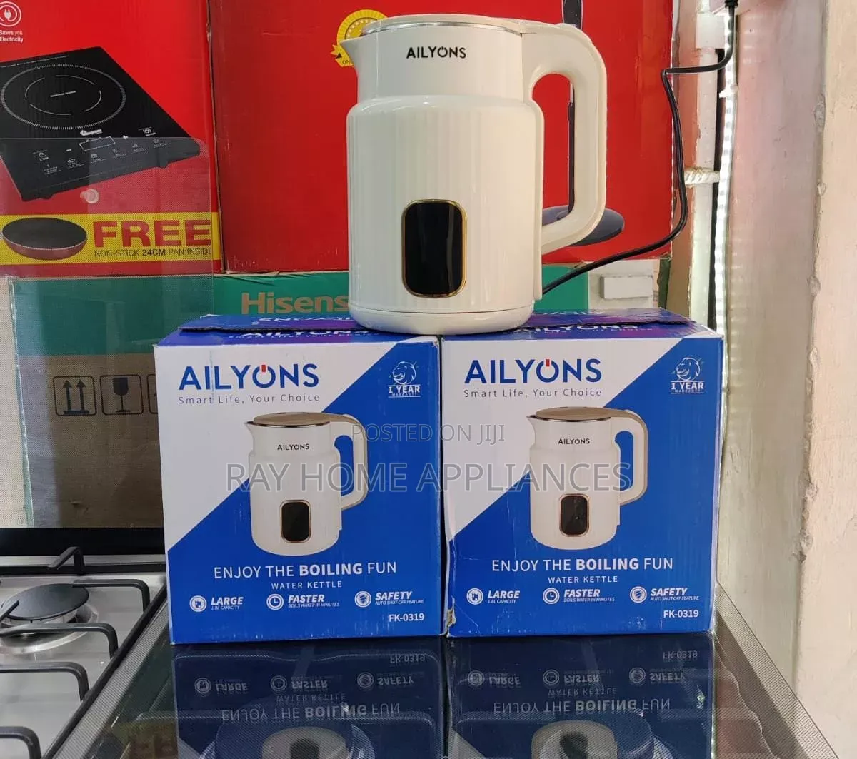 1.8l Fk-0319 White Ailyons Kettle