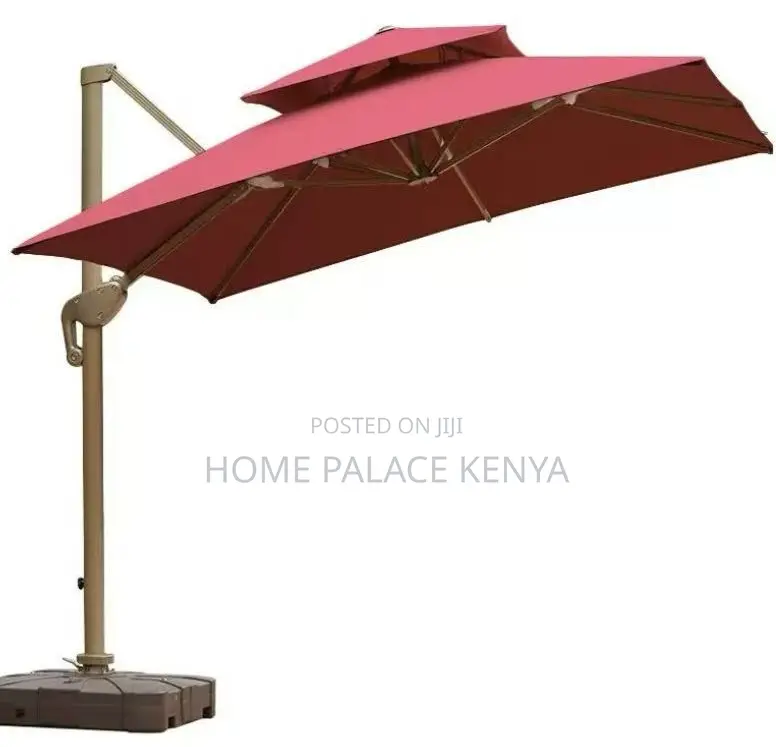 Garden Umbrella: Waterproof Solar Led Cantilever Umbrella