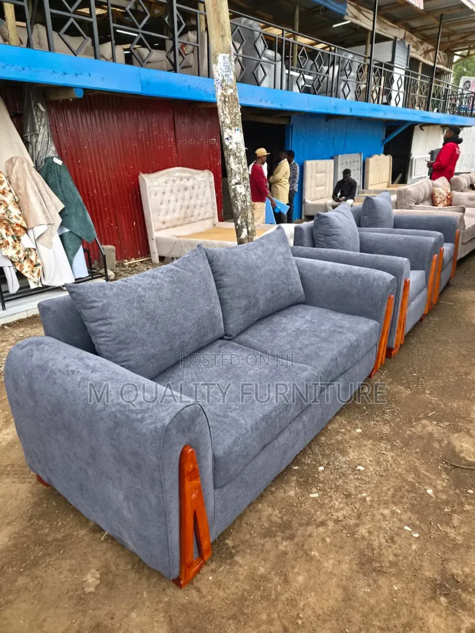 Blue Modern Couch (5 Seater) - Cozy and Classy