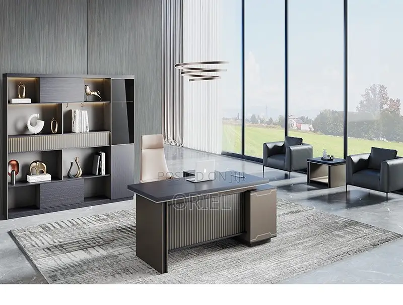 Office Desk : Luxury Design 1.6m Executive Office L-Shape Desk