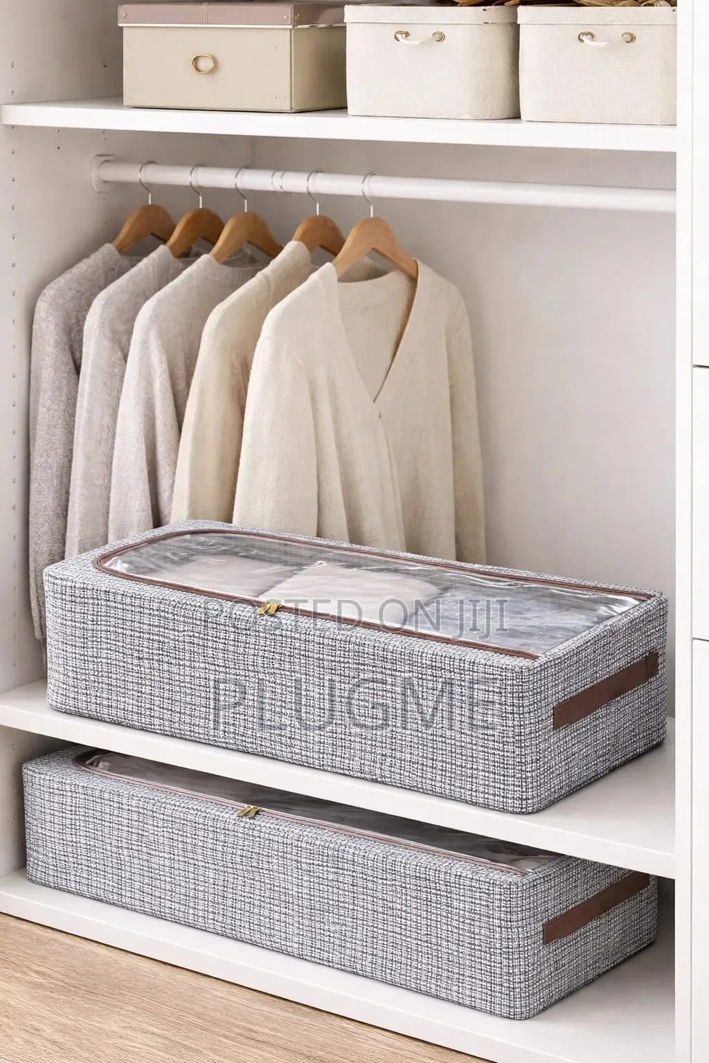 Large Capacity Visible Zipper Wardrobe Closet Organizer
