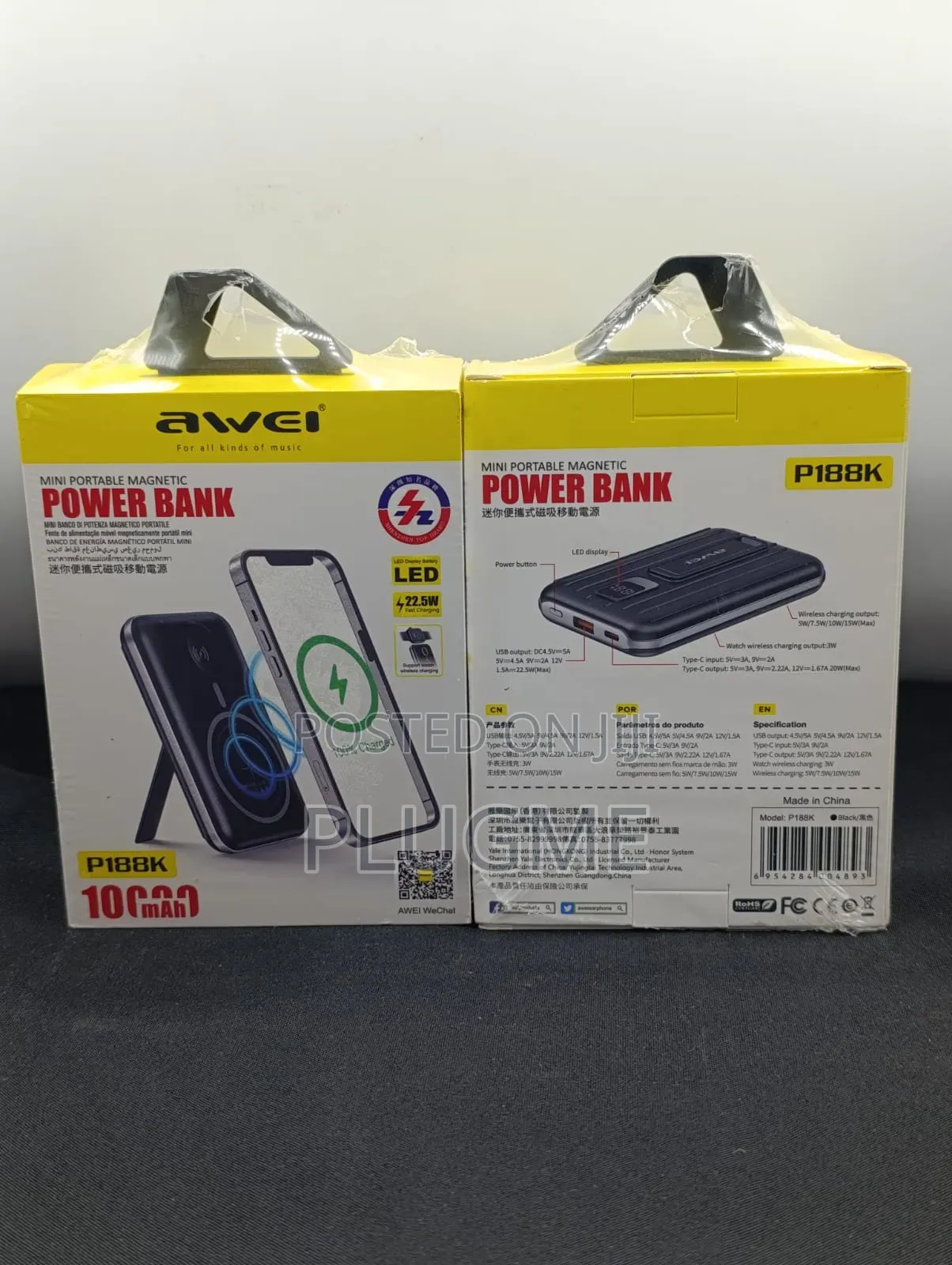Awei P188k Mini Portable Magnetic 22.5w Wireless Power Bank