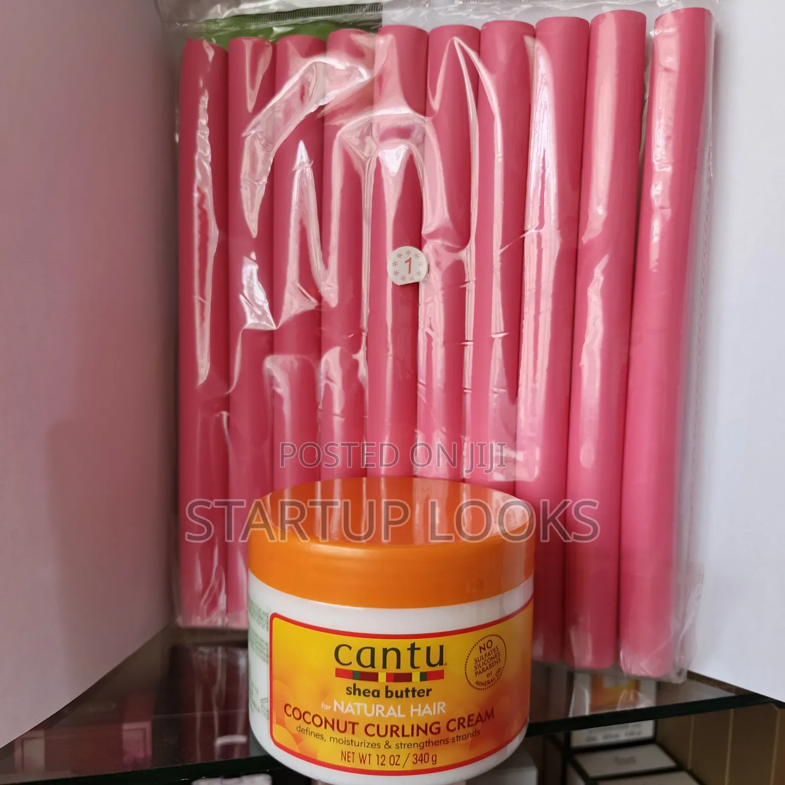 Cantu Curling Cream + Free Flexi Rods