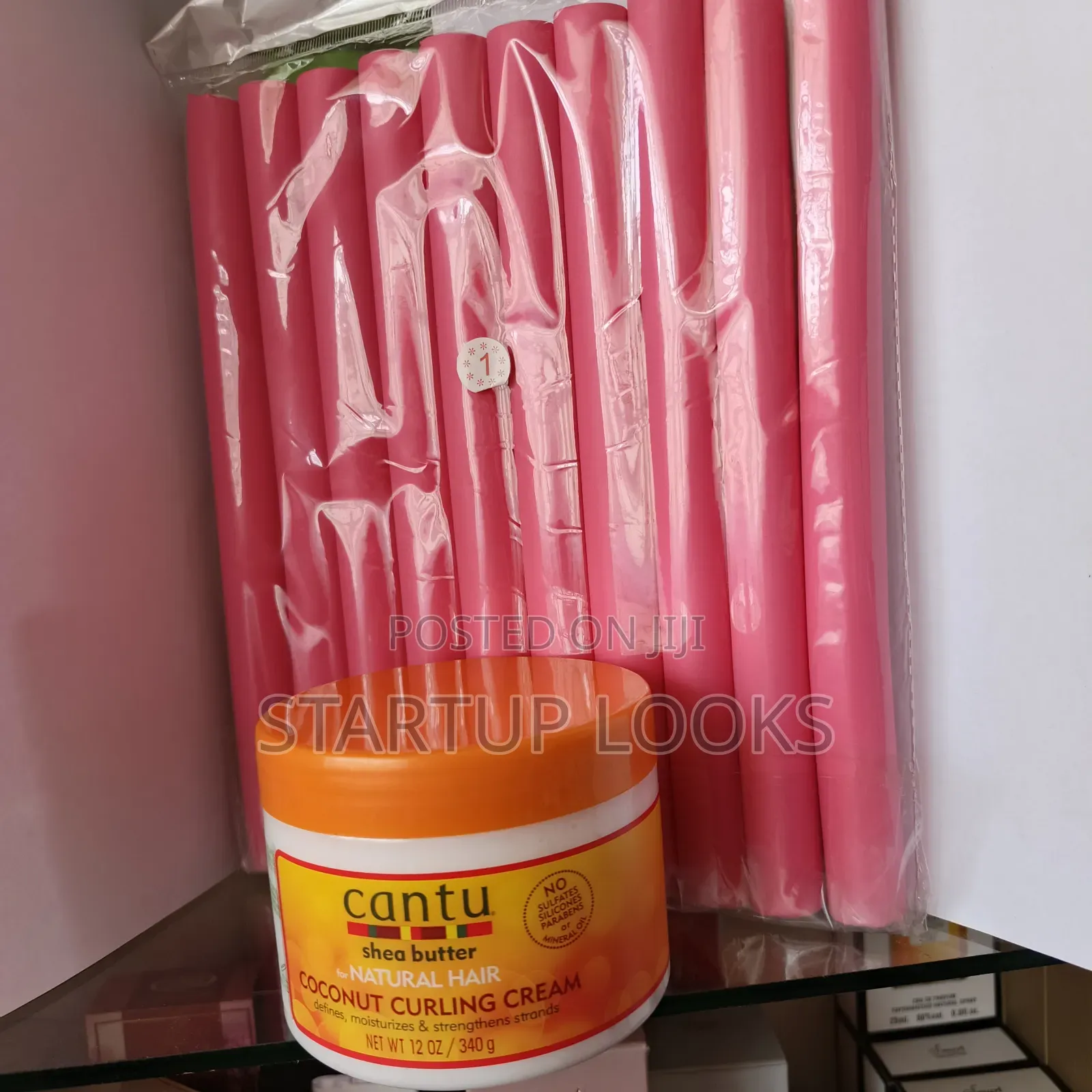 Cantu Curling Cream + Free Flexi Rods