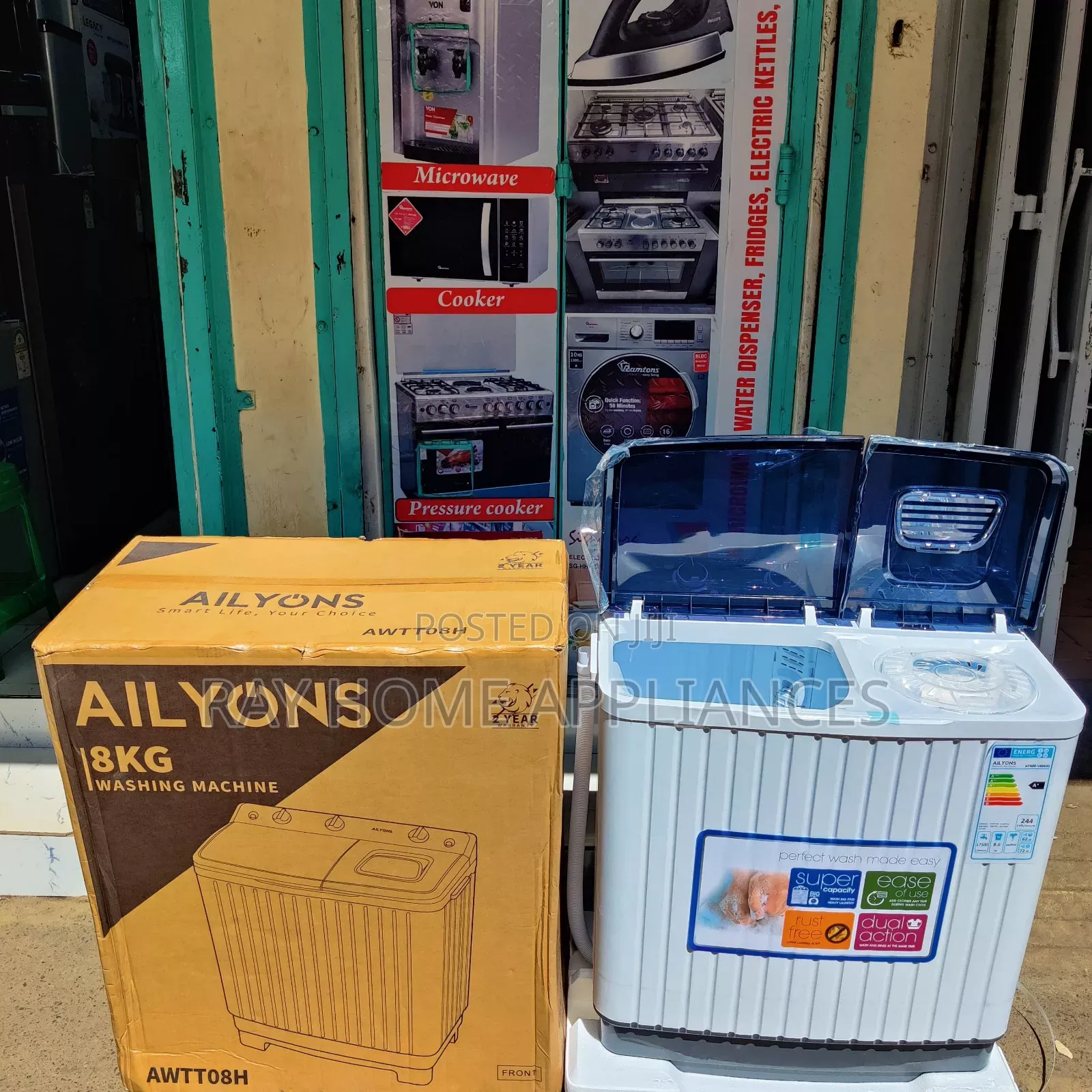 Ailyons Washing Machine 8kg Twin Tub