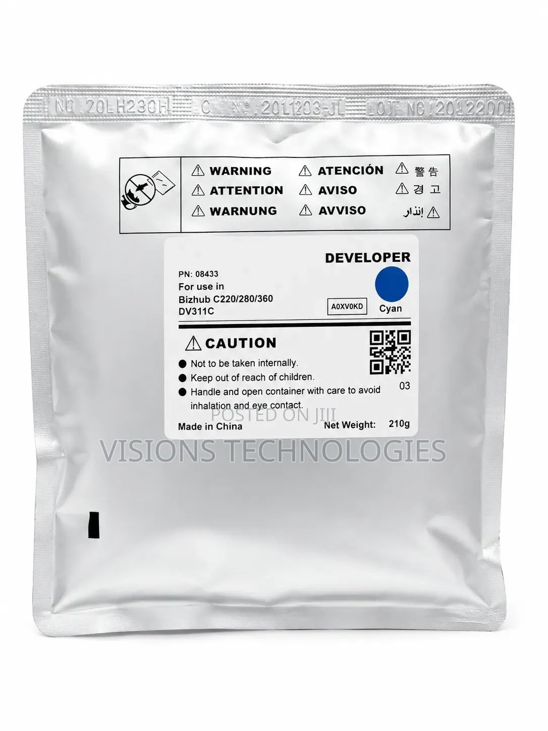 Dv311 Developer Powder for Konica C220/280/360