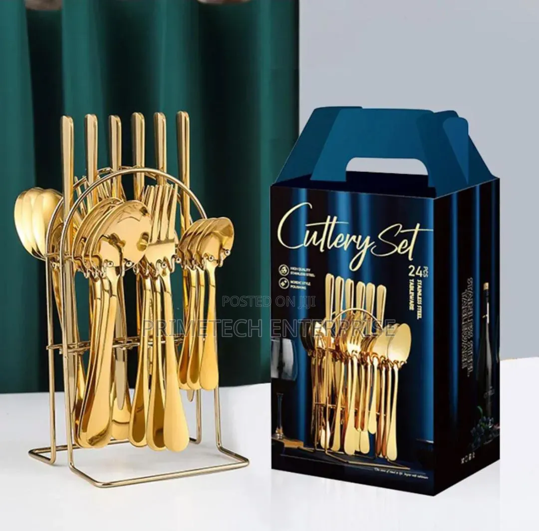 Gold 24pcs Kitchen Spoons