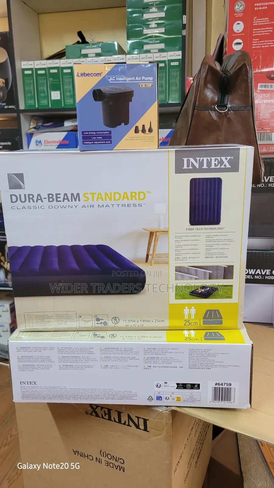 Intex Dura-Beam Standard Classic Downy Air Mattress, "4x6"