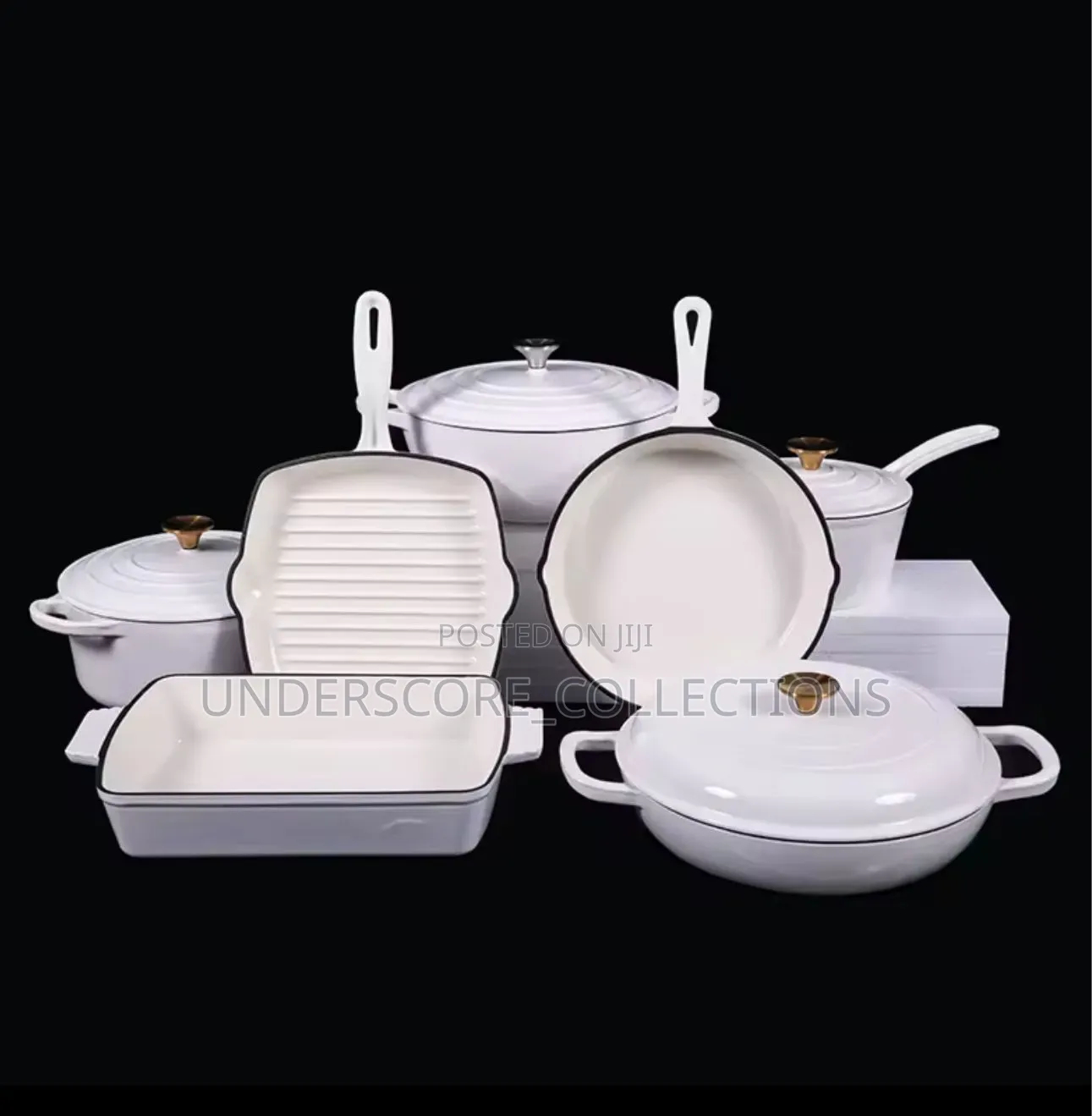 11 Pieces Cast Iron Pots