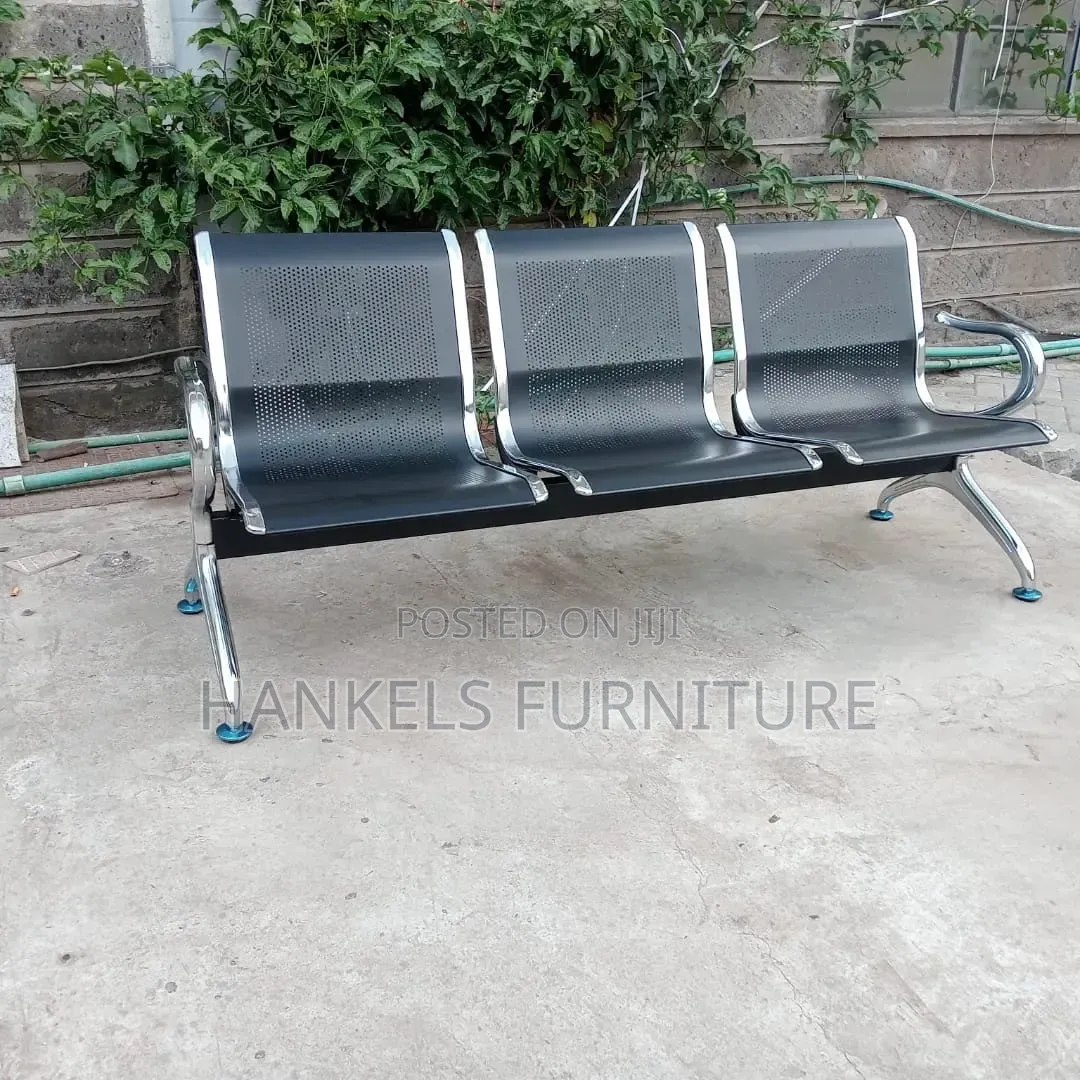 Padded 3-Link Waiting Chair – Office Reception Seating