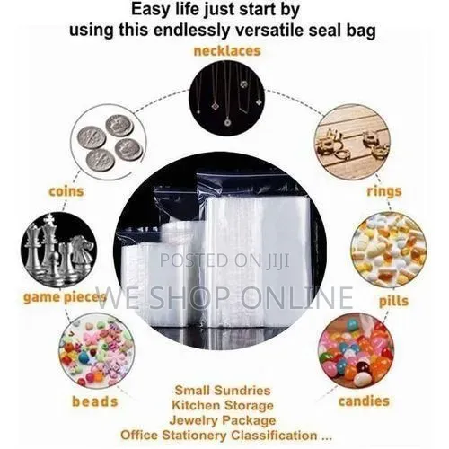 5*7cm, 100pcs Reusable Ziplock Bags
