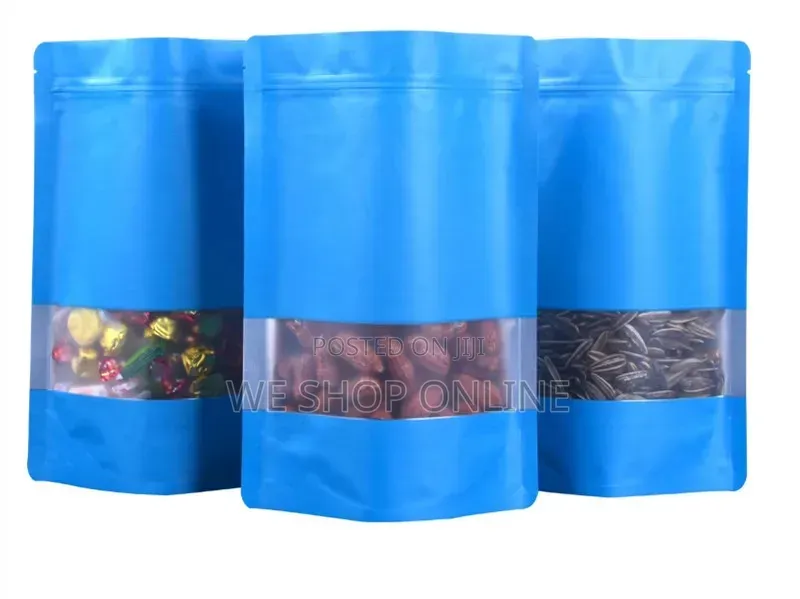 12*20cm, 50pcs Coloured Kraft Stand Up Pouch Bags
