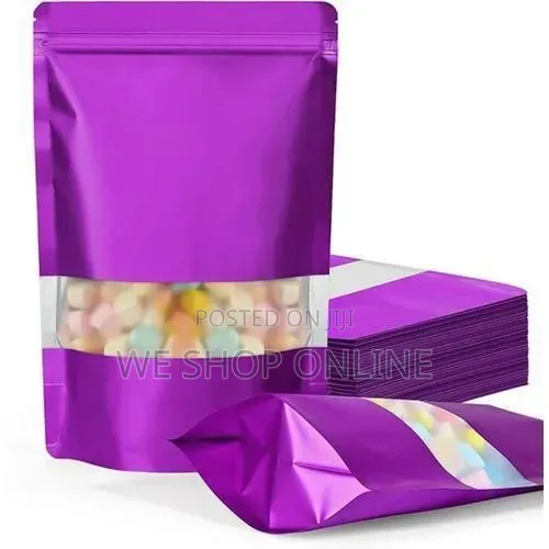 12*20cm, 50pcs Coloured Kraft Stand Up Pouch Bags