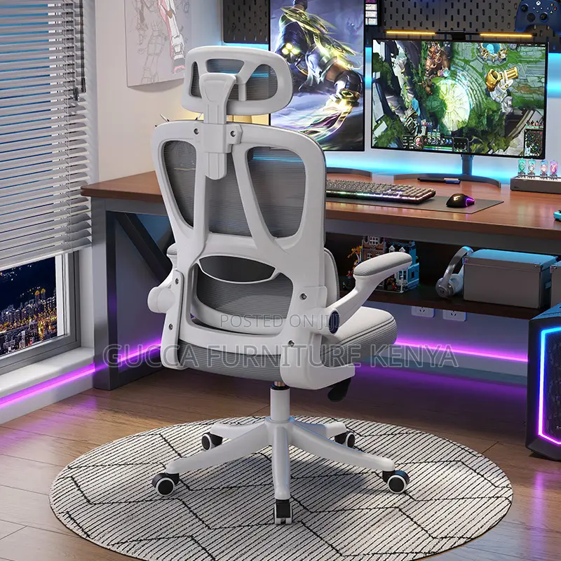White Swivel Ergonomic Orthopedic Mesh Seat