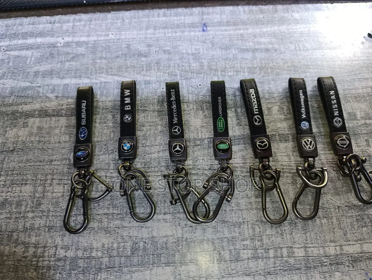 Premium Leather Strap Lanyard Car Logo Key Chains
