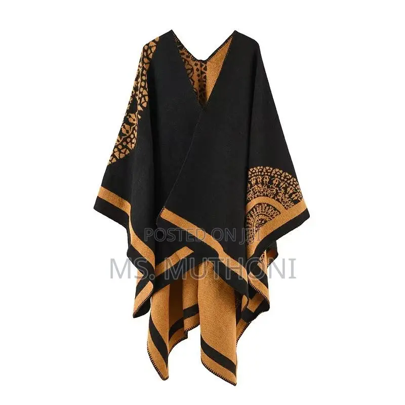 Ladies Floral Winter Wrap Poncho