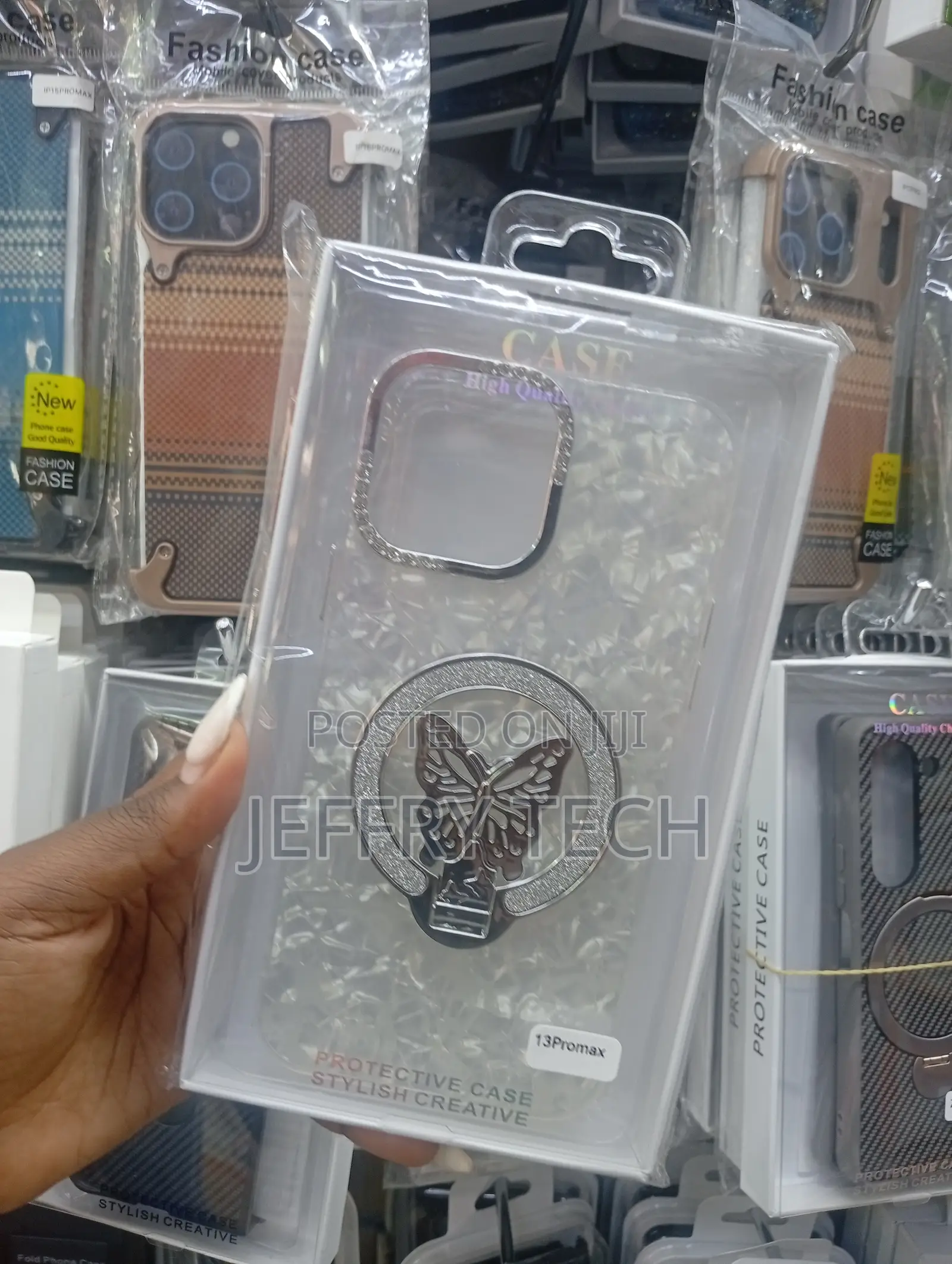 For iPhone 13 Pro Max Electroplated Glitter 3d Butterfly Tpu Phone