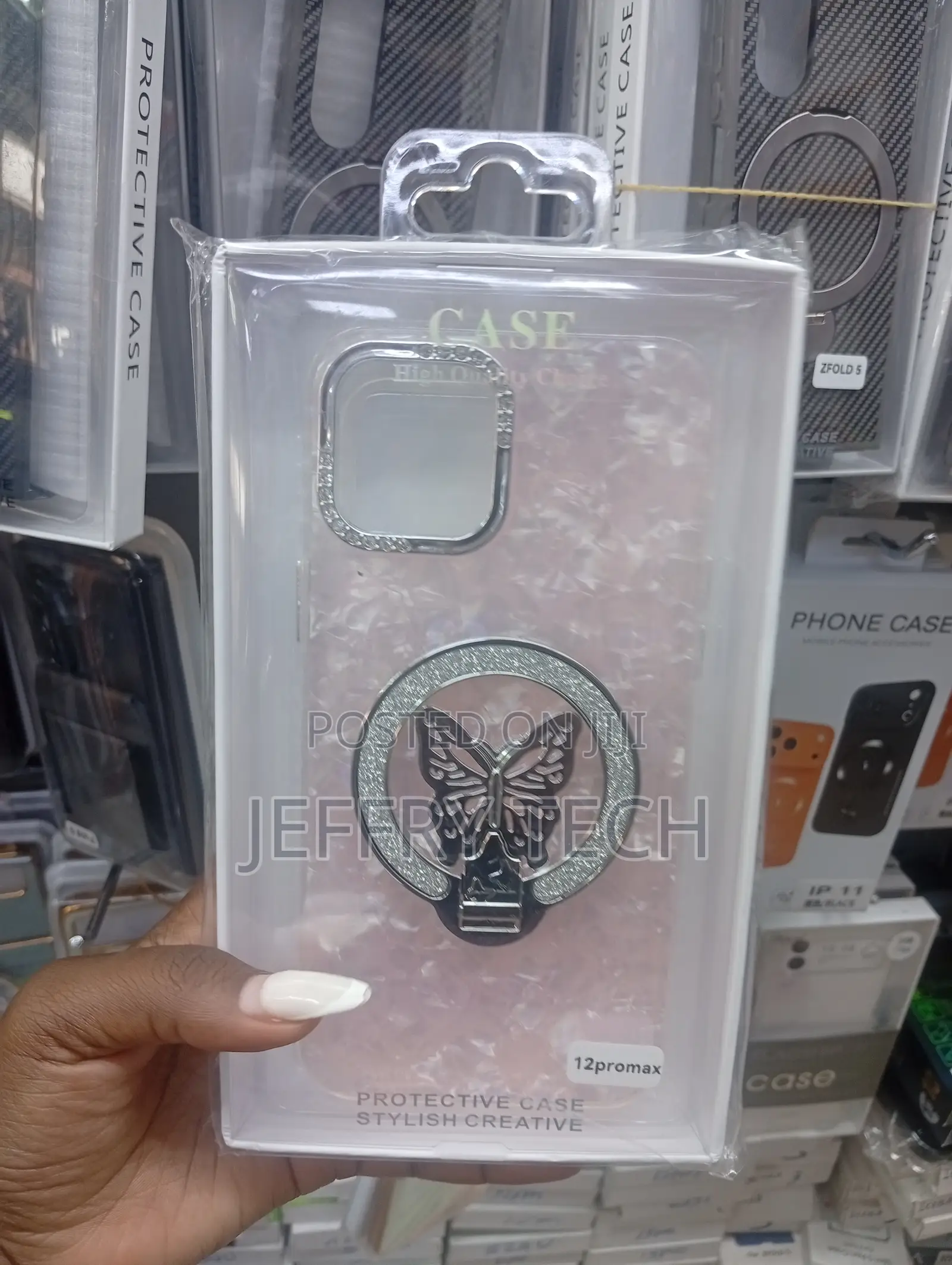 Goldliwin Glitter Butterfly Case - iPhone 12 Pro Max .