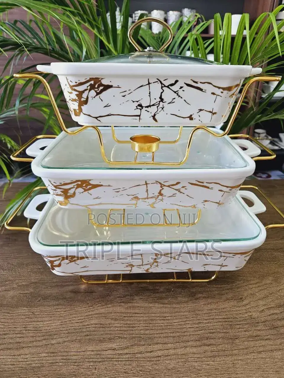 3 In 1 Ceramic Cheffing/Serving Dishes