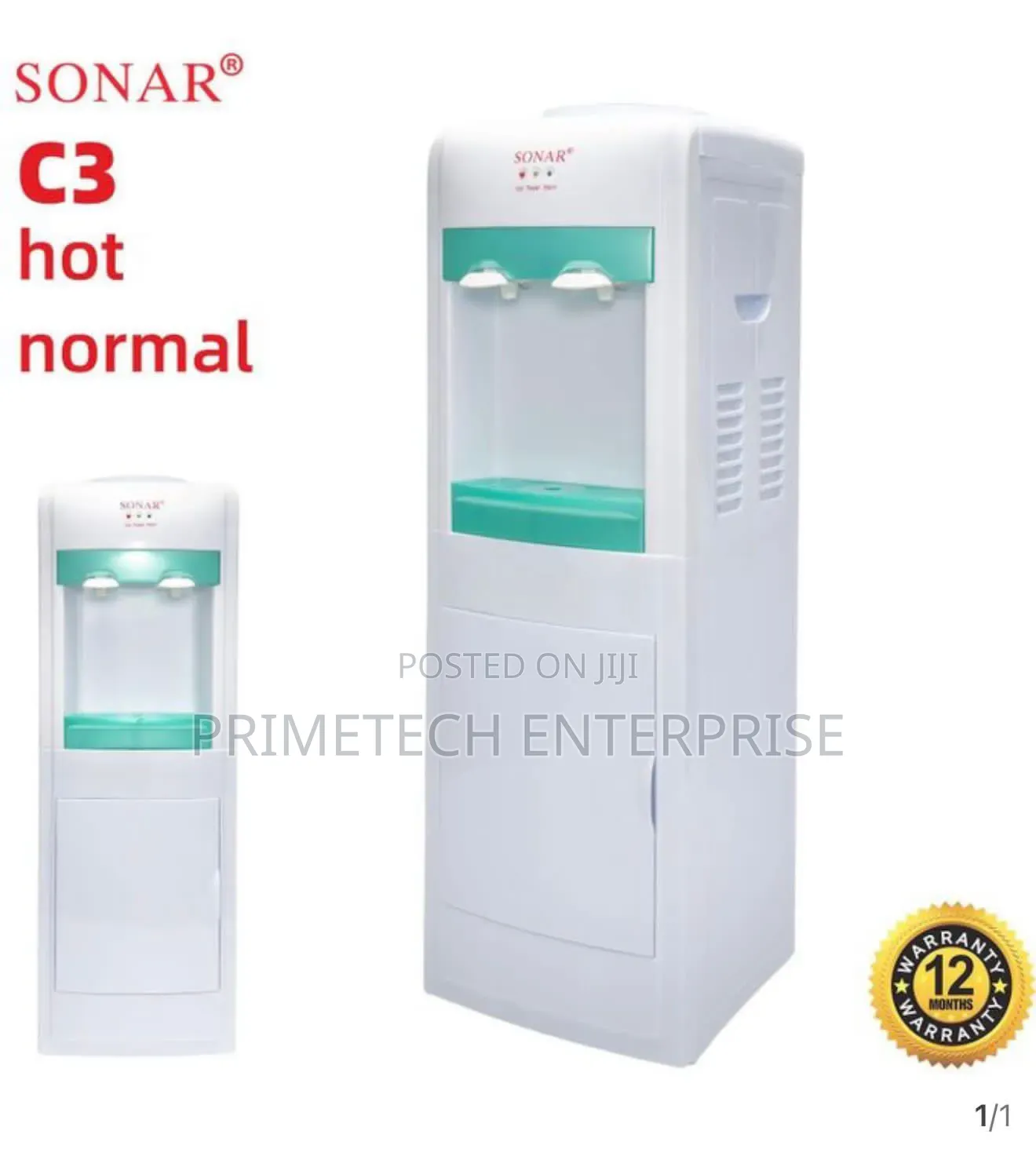 White Sonar C3 Hot and Normal Dispenser