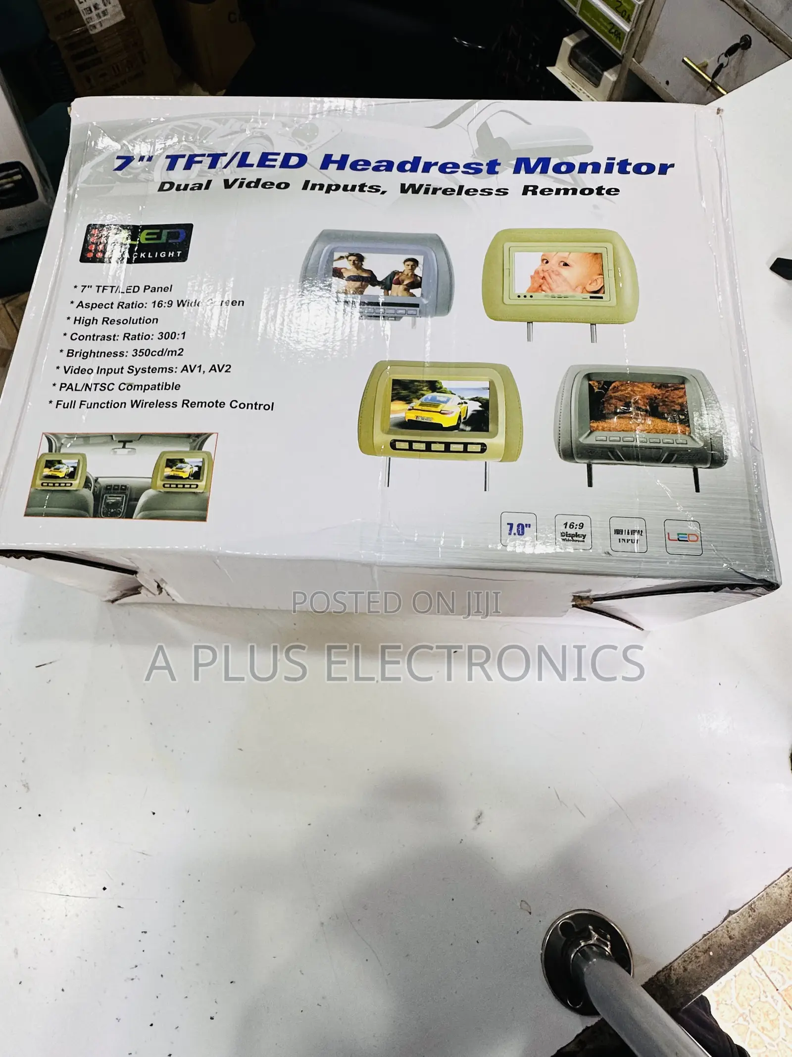 7 Inch Headrest Monitor – Car Rear Seat Tv Screen