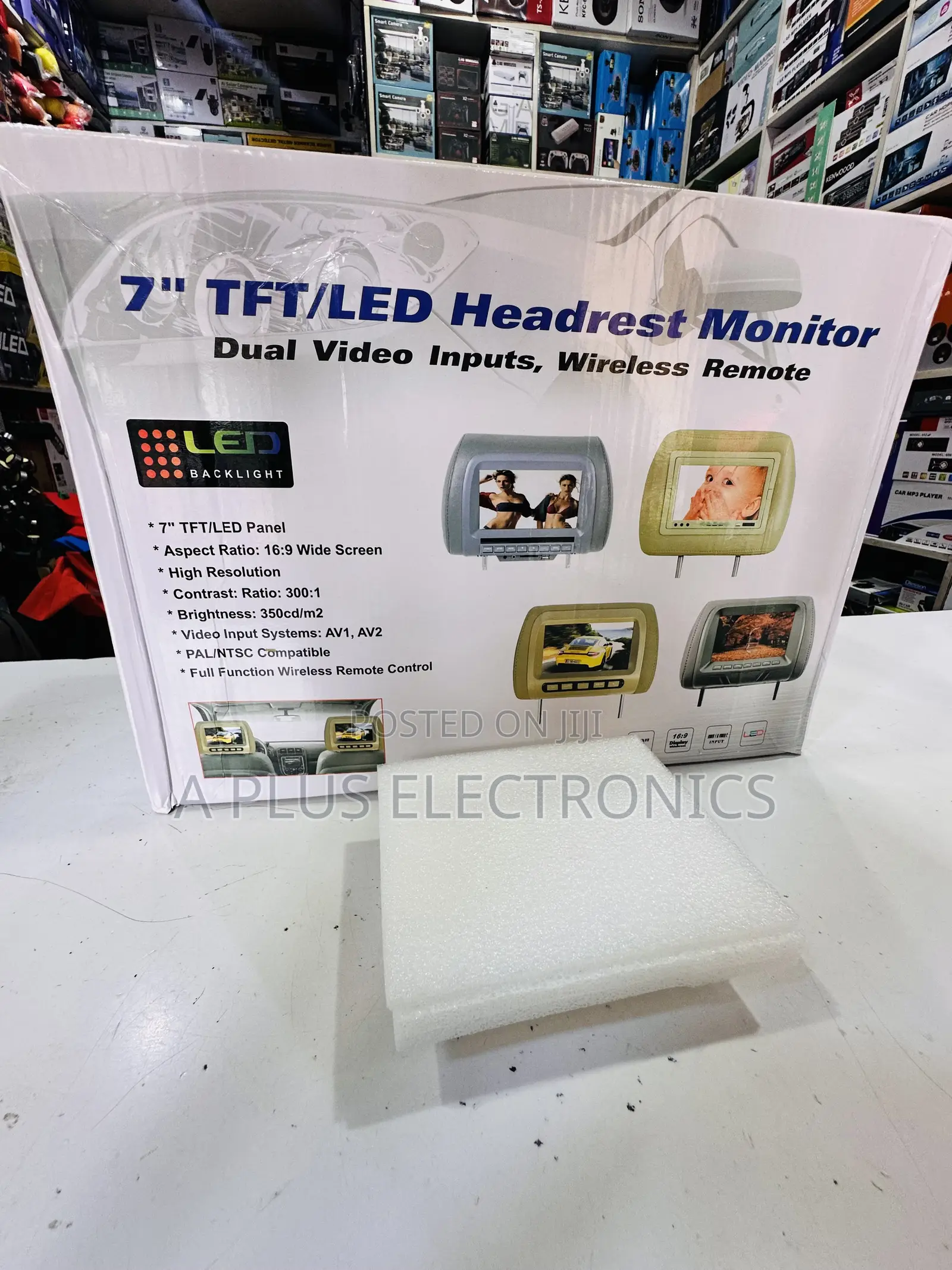 7 Inch Headrest Monitor – High Resolution Car Screen