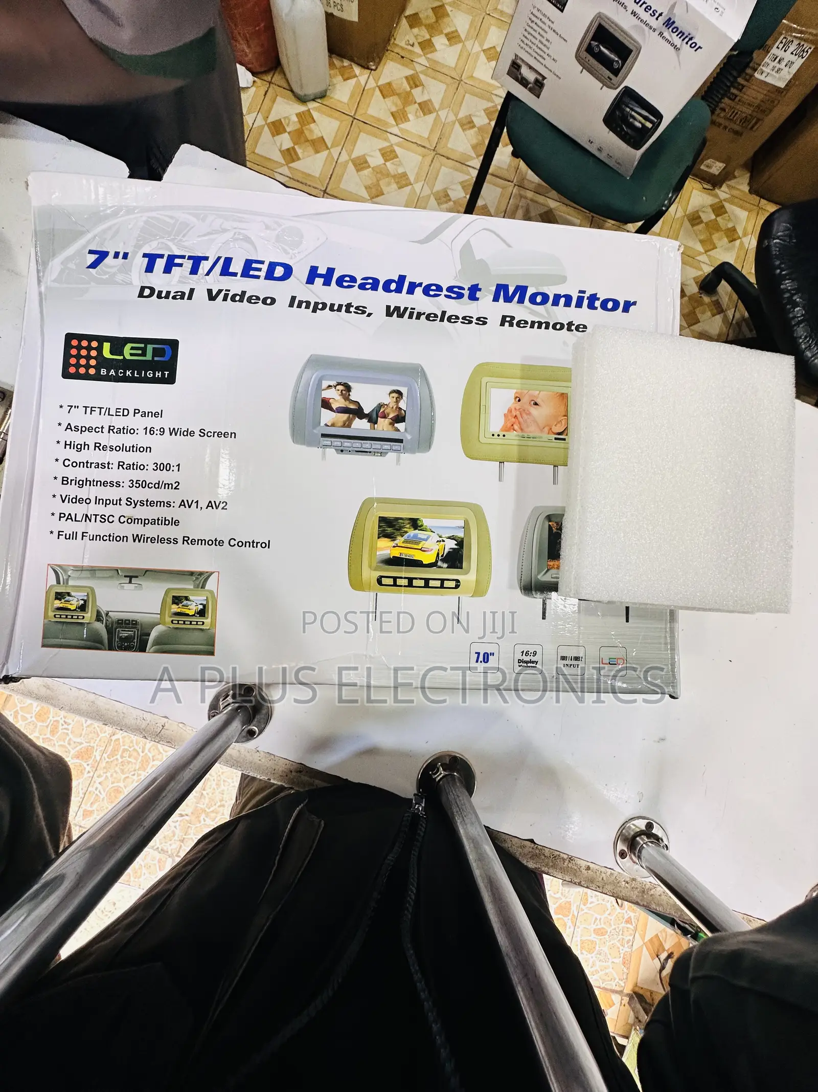 7 Inch Headrest Monitor – High Resolution Car Screen