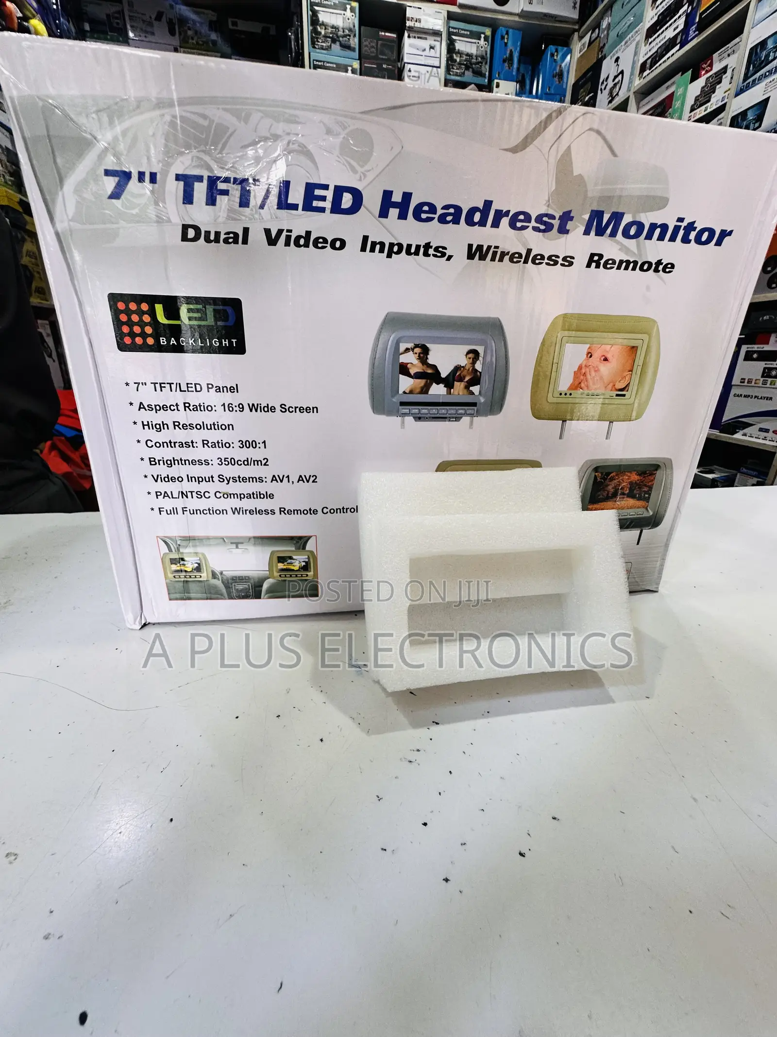 7 Inch Headrest Monitor – Plug Play Car Entertainment