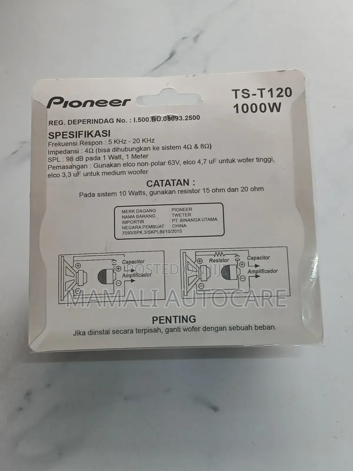 Pioneer Ts-T120 Audio Tweeter Set