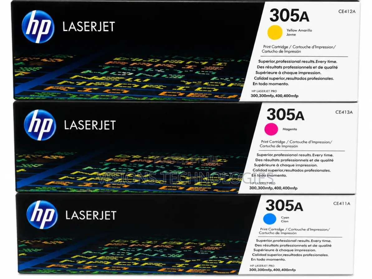 Cyan/Magenta/Yellow Brand New Toner Cartridge (Hp305a)