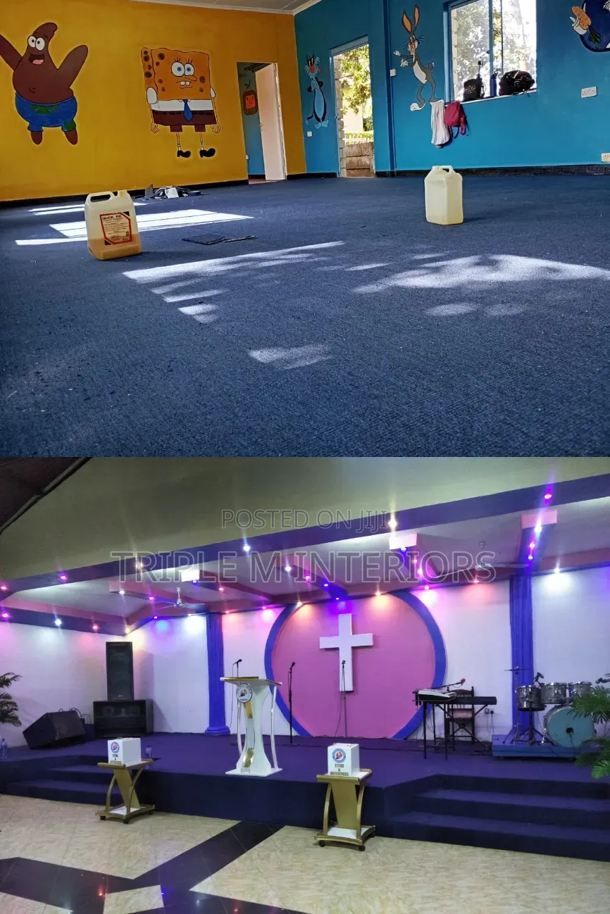 Church Stage Altar Carpet | Smooth Wall-to-Wall Delta Fit