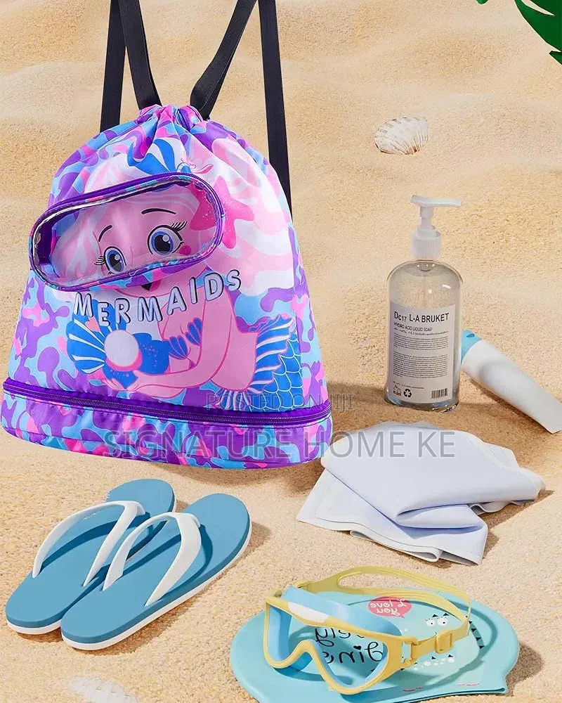 Cartoon Drawstring Waterproof Swimming Bag/Toys Bag